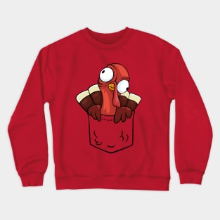 Funny Thanksgiving Turkey Pocket Crewneck Sweatshirt